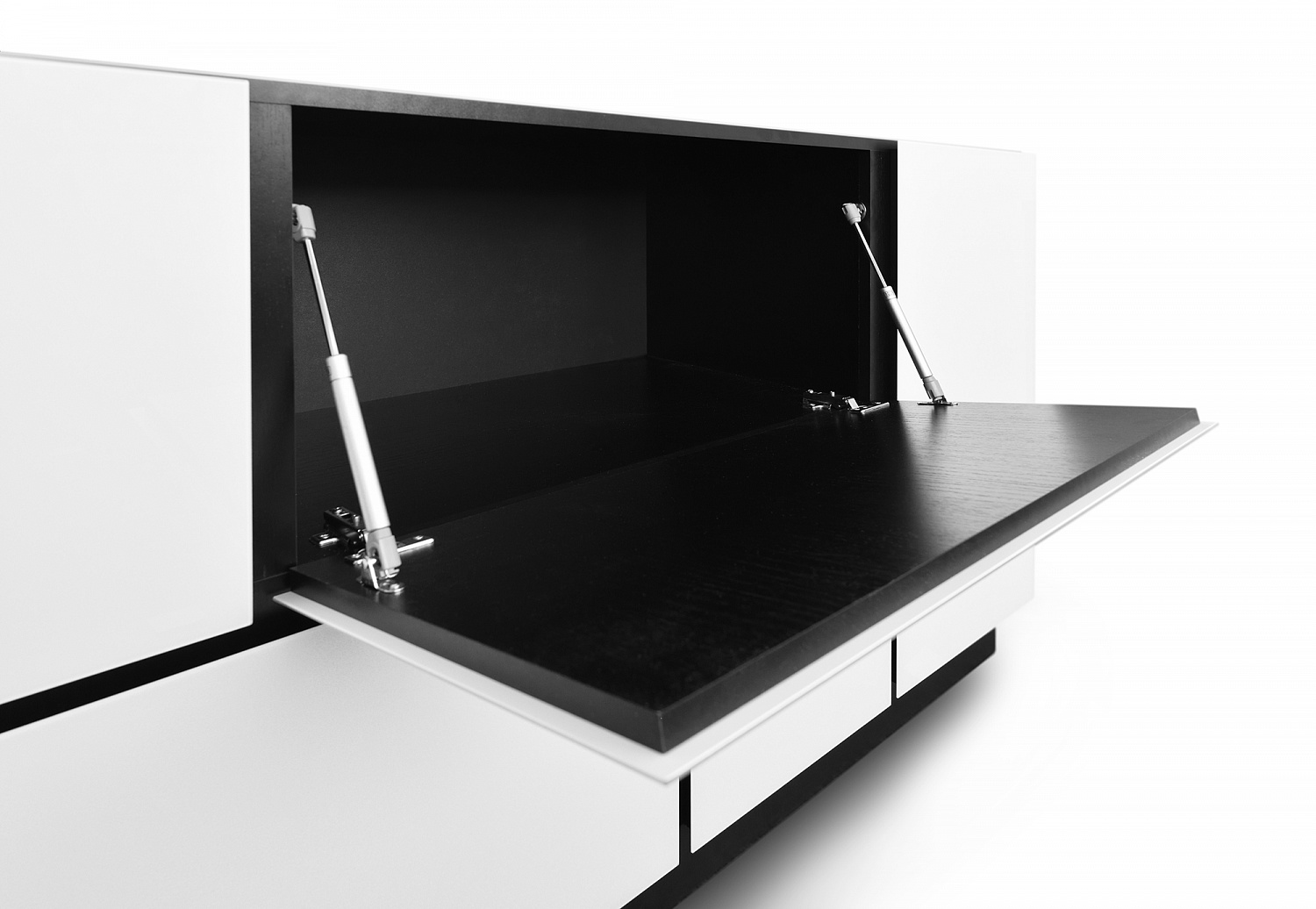 Шкаф-модуль напольный MD 655, черный - белый
