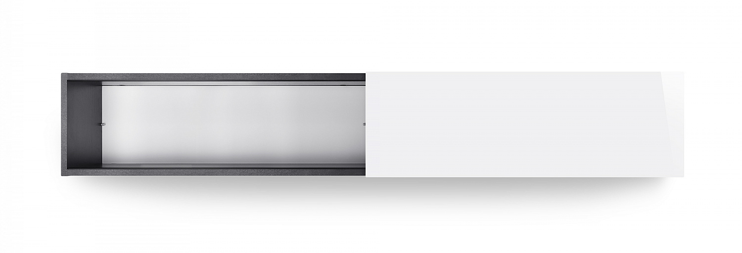 Шкаф-модуль навесной MD 617, черный, белый, 150х25х25 см